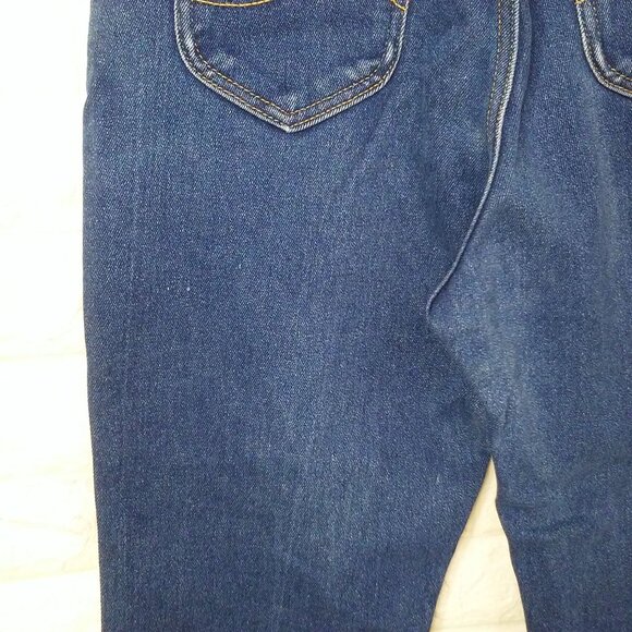 Vintage 80s Lee USA-Made Denim Mom Jeans 14-Petite 30x30 Hi-Rise 5-Pocket Dark - Picture 11 of 11